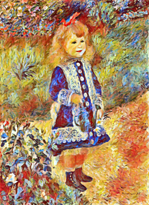 Renoir Girl with Watering Can impr