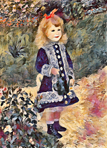 Renoir Girl with Watering Can oil
