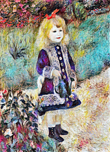 Renoir Girl with Watering Can oil2