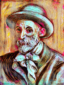 Renoir Self Portrait 1910 oil