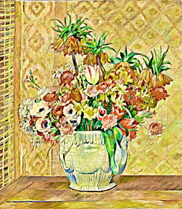 Still Life Flowers 1885 digitized