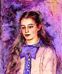 renoir portrait of therese oil