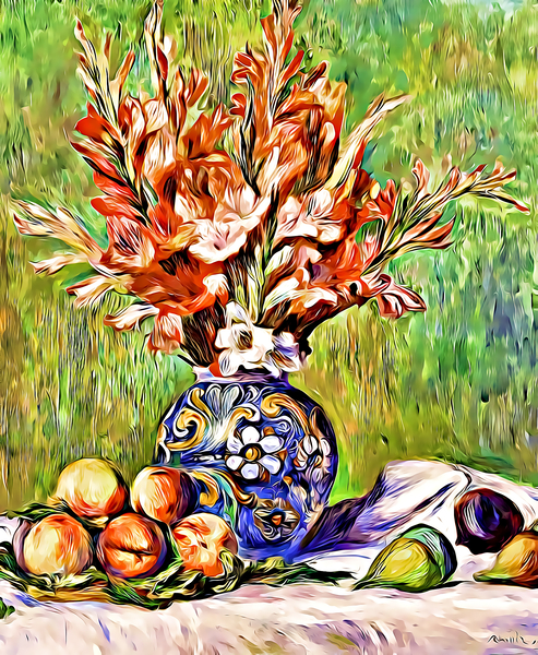 renoir flowers and fruit digitized  Print