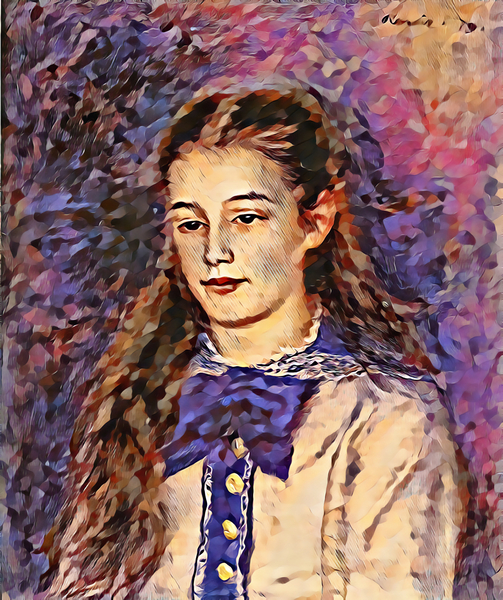 renoir portrait of therese oil2 Print