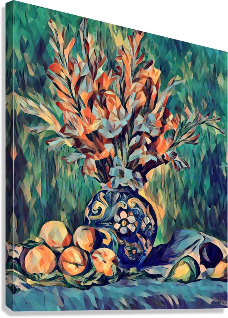 renoir flowers and fruit poly  Canvas Print