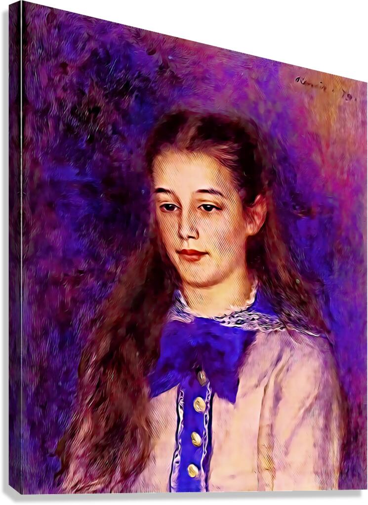 renoir portrait of therese dig  Canvas Print