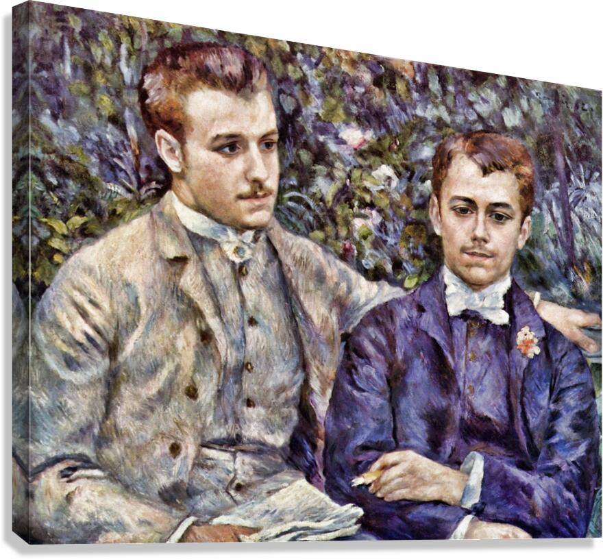 Portrait of Charles and Georges Durand Ruel 1882.  Canvas Print