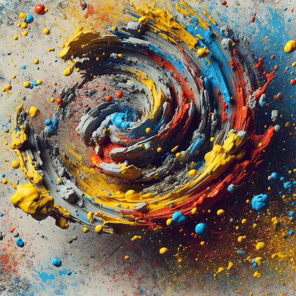 3D Paint Abstract Print