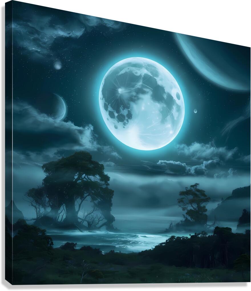 Moon mystery Canvas Print