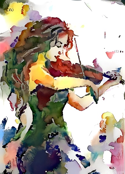 Vivid Violin Print