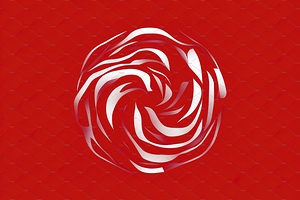 Parametric abstract red shape 2