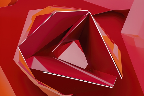 Parametric abstract red shape 3 Print