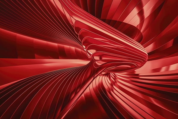 Parametric abstract red shape 4 Print