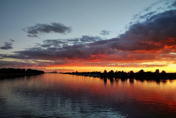 Amazing dramatic sky at evening Print
