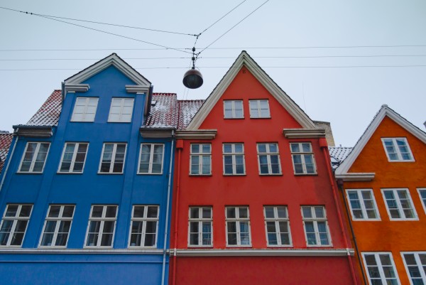 The red and blue house in Copenhagen Print