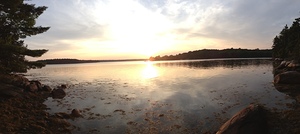 Sunset on a Lake Panoramic