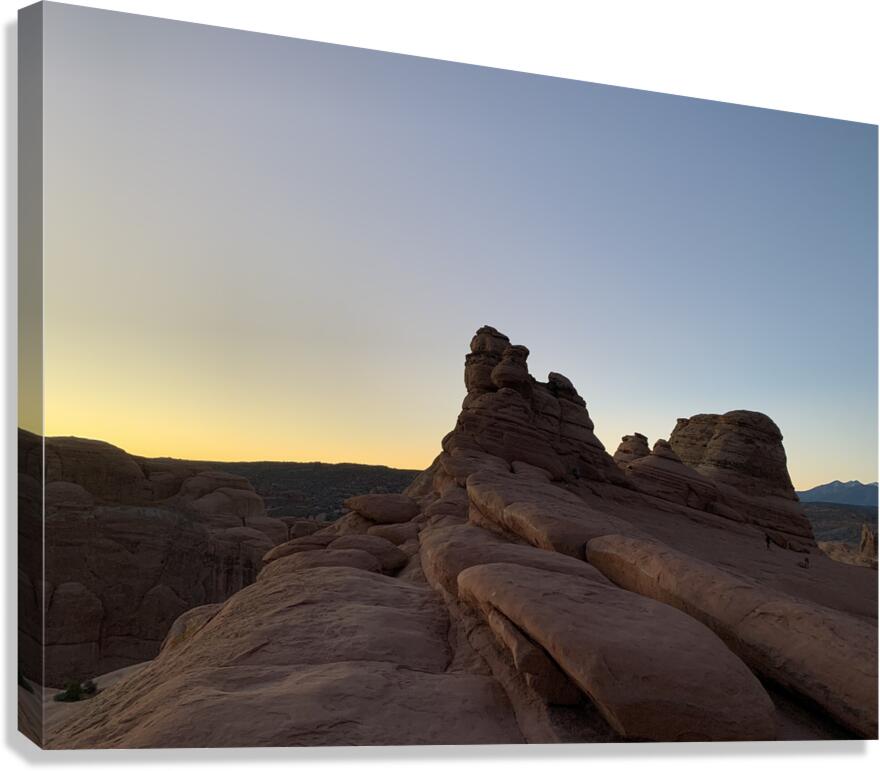 Predawn Rocks Canvas Print