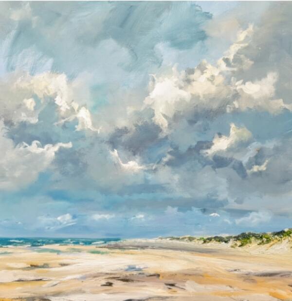 Beach Vrouwenpolder oil painting  by applygap