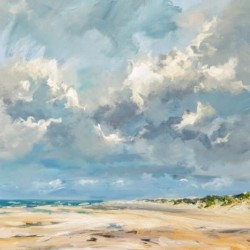 Beach Vrouwenpolder oil painting 