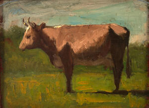 19th Century American School cow  3