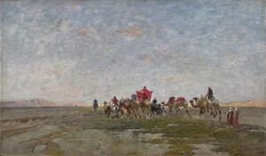 Alberto Pasini caravan in the desert