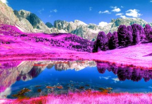 Alpine Lake   Infrared   Purple