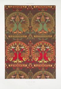 Arabesques   etoffe de soie   conservee a Toul