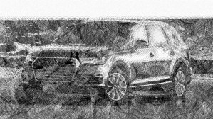 Audi Quattro Q7 Modern Cars   Etching Poster