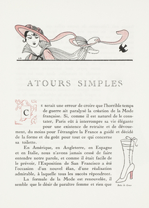 Autours Simples 1915 fashion illustration in high