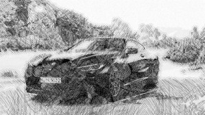 BMW M8 Modern Cars   Etching Poster
