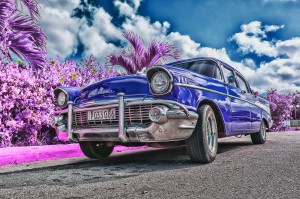 Blue Sedan   Infrared   Purple
