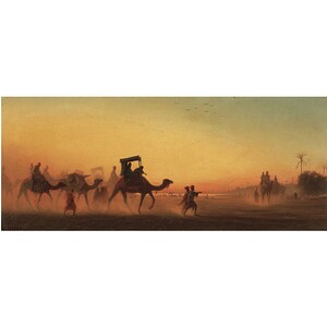 Charles Theodore Brother Caravan at sunset