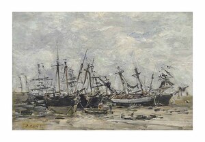 Eugene Boudin 1824 1898 Portrieux. Stranded boat
