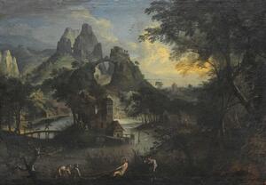 Flemish school 17th century Fantastic mountain la