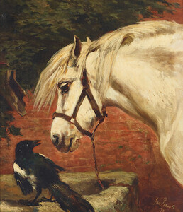John Emms British 1843 1912 Farm friends
