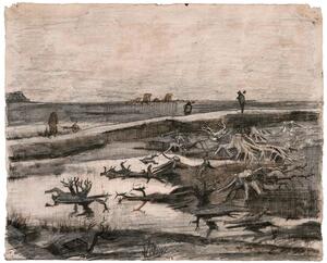 Landscape with Bog Trunks Travaux aux Champs Vinc