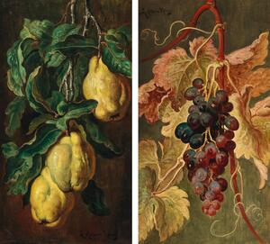 Ludwig Adam Kunz 1857 1929 Grapes and Quinces cou