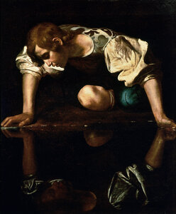 Narcissus by Caravaggio Michelangelo Merisi