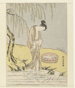 Sheet waxing woman Suzuki Harunobu 1765   1770.jp