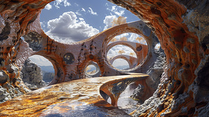 a mesmerizing landscape textured three dimensio 5