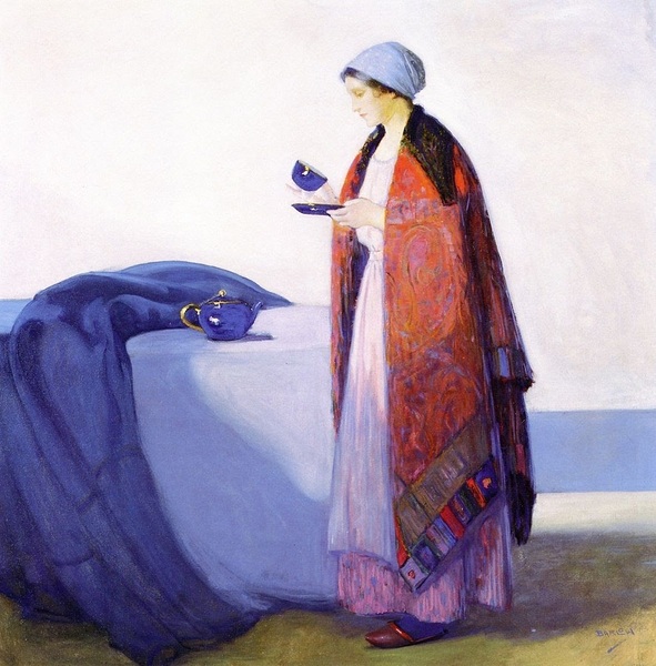 A Cup of Tea by Myron Barlow Print