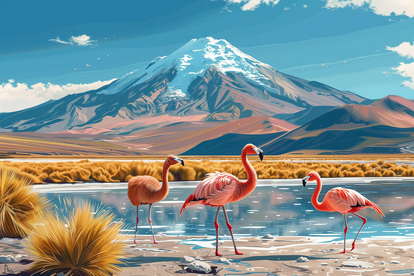 An illustration poster design Peru South Americ 6 Print