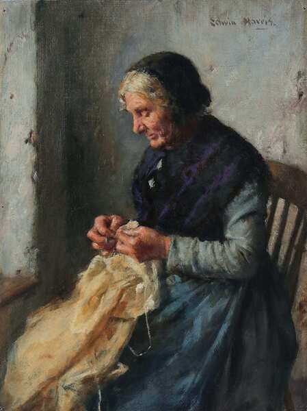 EDWIN HARRIS 1855 1906 NEARLY DONE Print