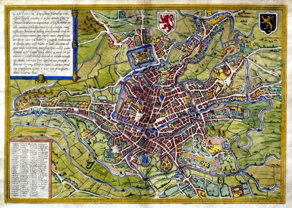 Ghent Belgium Braun  Hogenberg 1572 Print