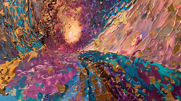 a mesmerizing landscape textured three dimensio 0 Print