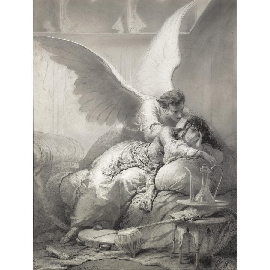 Count Mihaly von Zichy 1827 1906 ANGEL WHISPERI by ASAR STUDIOS