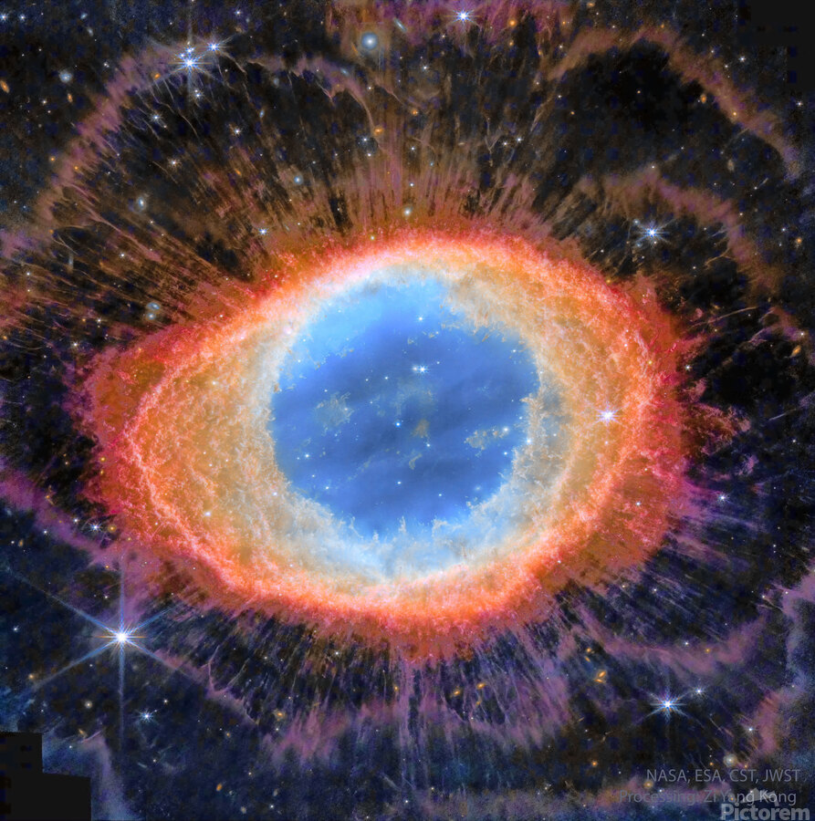 The Ring Nebula from Webb by NASA ESA CSA by ASAR STUDIOS