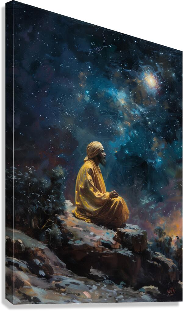 19th century oil painting sufi in the garden of 5 Canvas Print