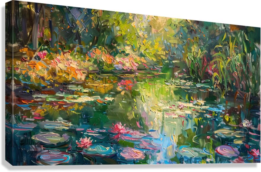 A Day in Giverny Capturing the Gardens Vibrant  2 Canvas Print