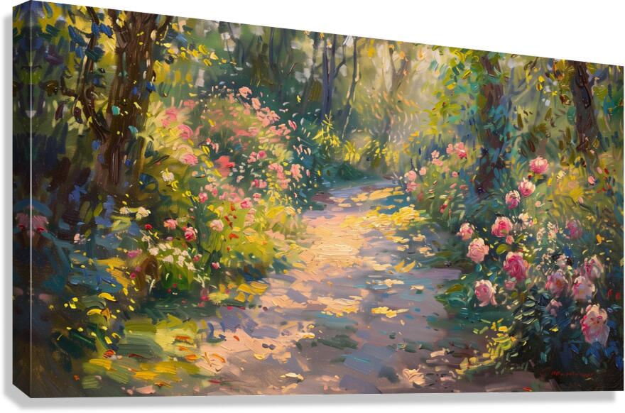 A Day in Giverny Capturing the Gardens Vibrant  a Canvas Print